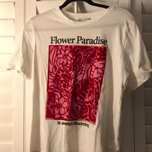 Zara floral t shirt